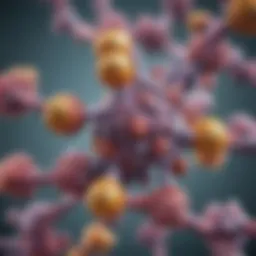 Illustration showing the molecular structure of parathyroid hormone