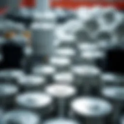 A detailed view of lithium battery components ready for recycling