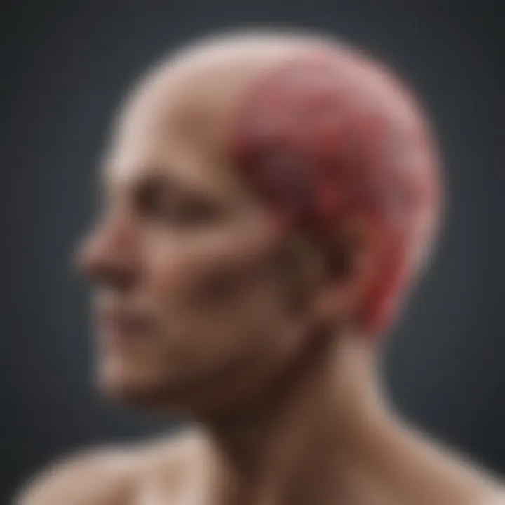 Diagram showing seizure activity in patients with ganglioglioma