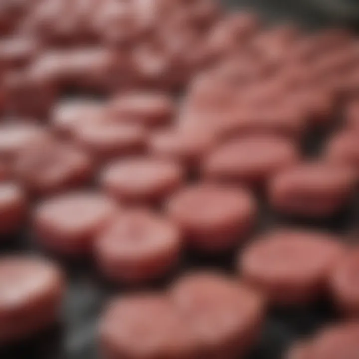 Visual representation of ethical considerations in stem cell meat production.