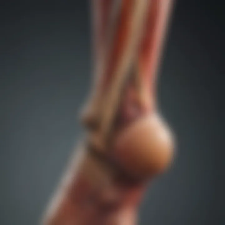 Illustration of the Achilles tendon anatomy