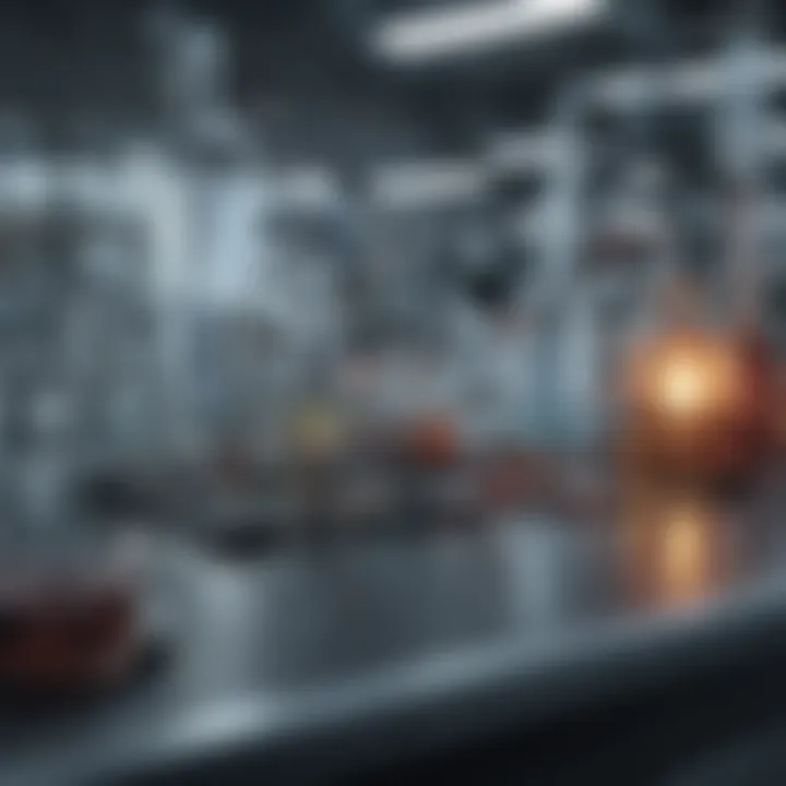 A laboratory scene highlighting innovative medical research using genetic engineering.