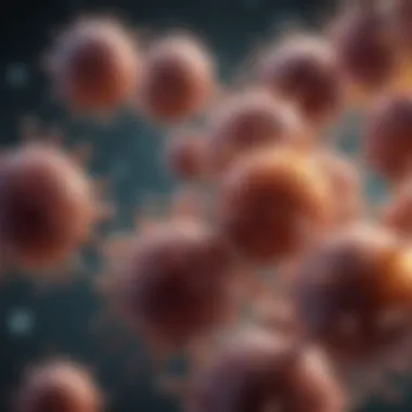B Cells in Antibody Production Illustration of B cells producing antibodies