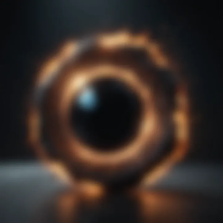 Conceptual visualization of cosmic phenomena resulting from black hole collisions