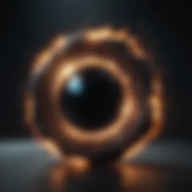 Cosmic Phenomena Unveiled Conceptual visualization of cosmic phenomena resulting from black hole collisions