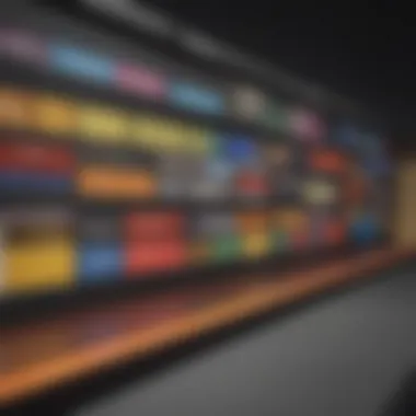 A timeline graphic illustrating key milestones in the history of colour film.