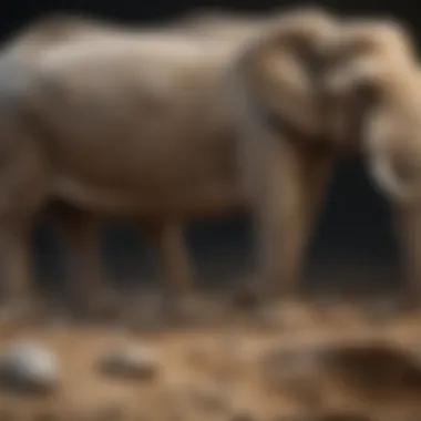 Fossil evidence showcasing elephant evolution