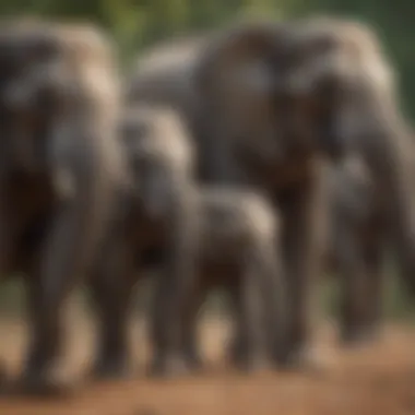 Modern Elephants: A Diversity of Species Diverse species of modern elephants in various habitats