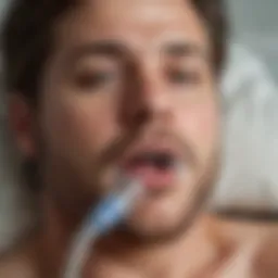Visual representation of obstructive sleep apnea and its impact on respiratory health