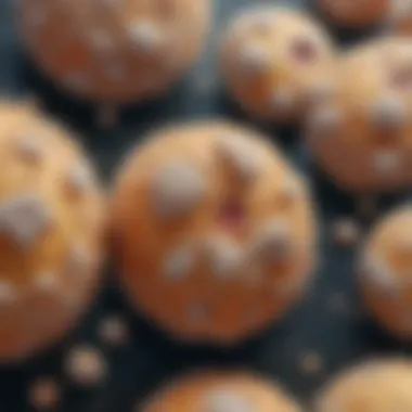 Microscopic View of Yeast Cells Yeast cells under a microscope showcasing their structure