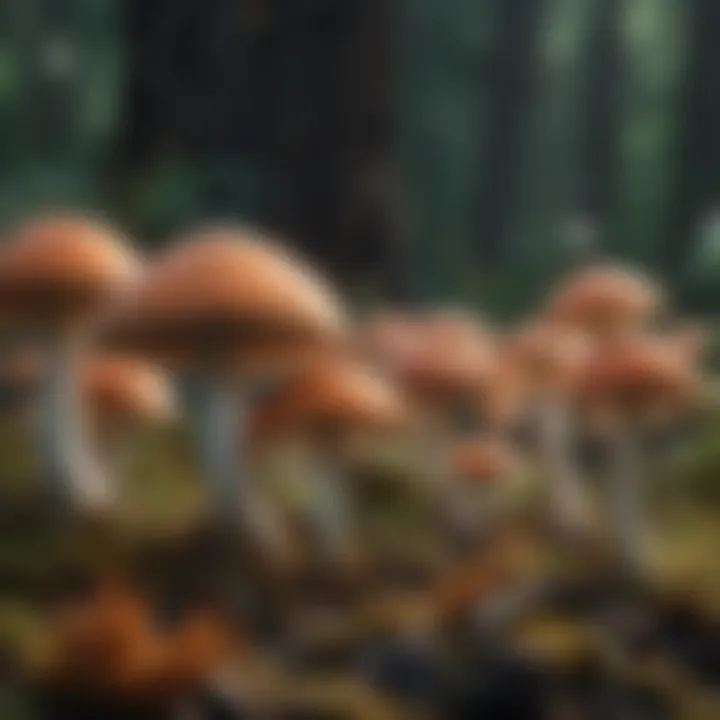 Diagram illustrating the immune response and how mushrooms may influence it
