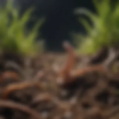 Aeration Benefits of Earthworms Earthworms aerating soil