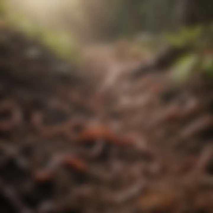 Nutrient-rich castings of earthworms
