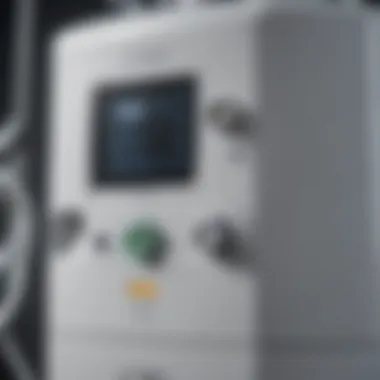 Close-up View of a Medical Oxygen Concentrator Close-up of a medical oxygen concentrator in a clinical setting