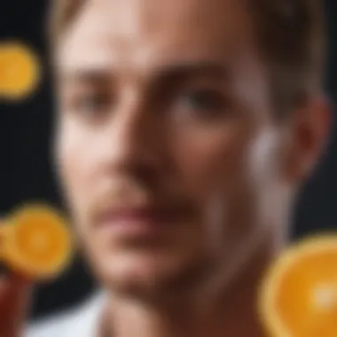 Research on Vitamin C and Immune Function A scientific study featuring a researcher analyzing vitamin C's impact on immune cells.