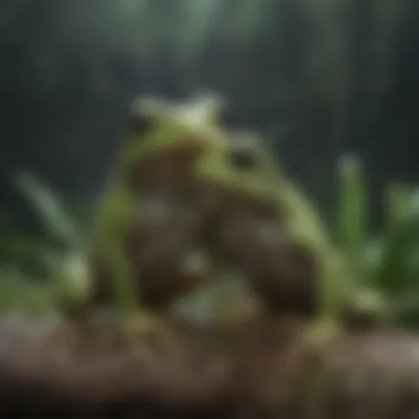 Mating Embrace of Treefrogs Treefrogs in a mating embrace