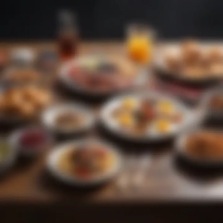 A beautifully arranged breakfast table with various traditional foods