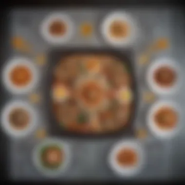 Cultural Variations in Meal Structures A diverse group of meals from around the world representing cultural variations