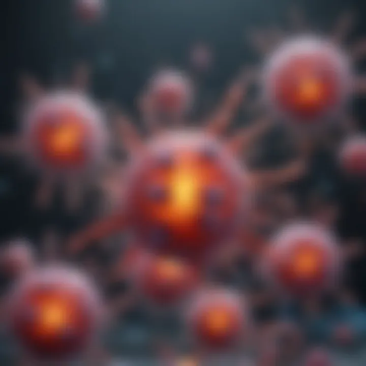 Visual representation of cytokines influencing antibody production