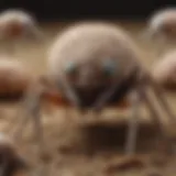 Microscopic view of dust mites