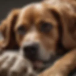 Close-up of a dog experiencing a seizure