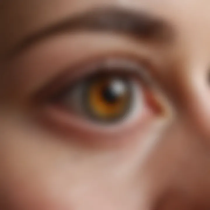 Diagram showing the technique of administering eye injections