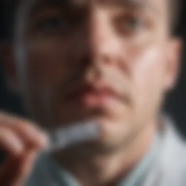 Analyzing Coagulation Test Results Medical professional analyzing coagulation test results