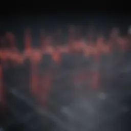 Graph showing variations in heart rate over time