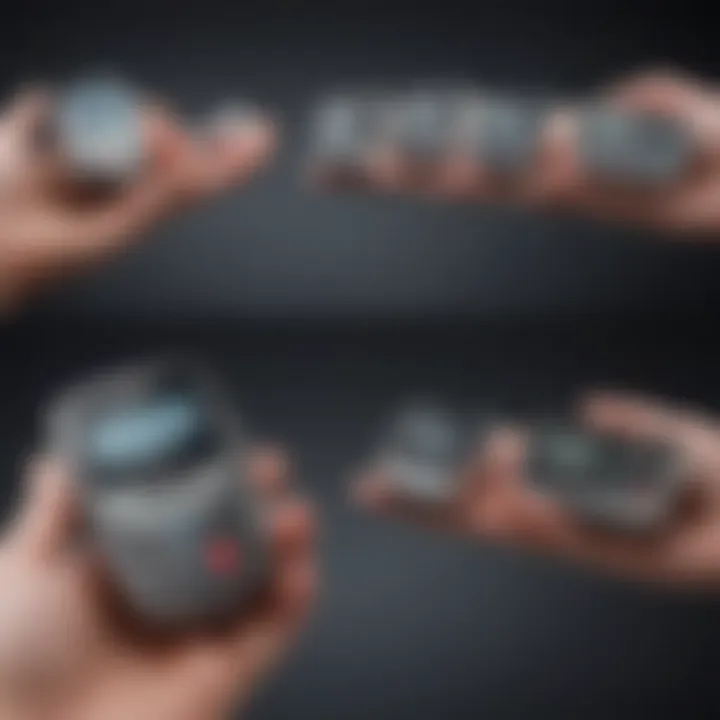 Comparison chart of various non-invasive glucose meter brands and models