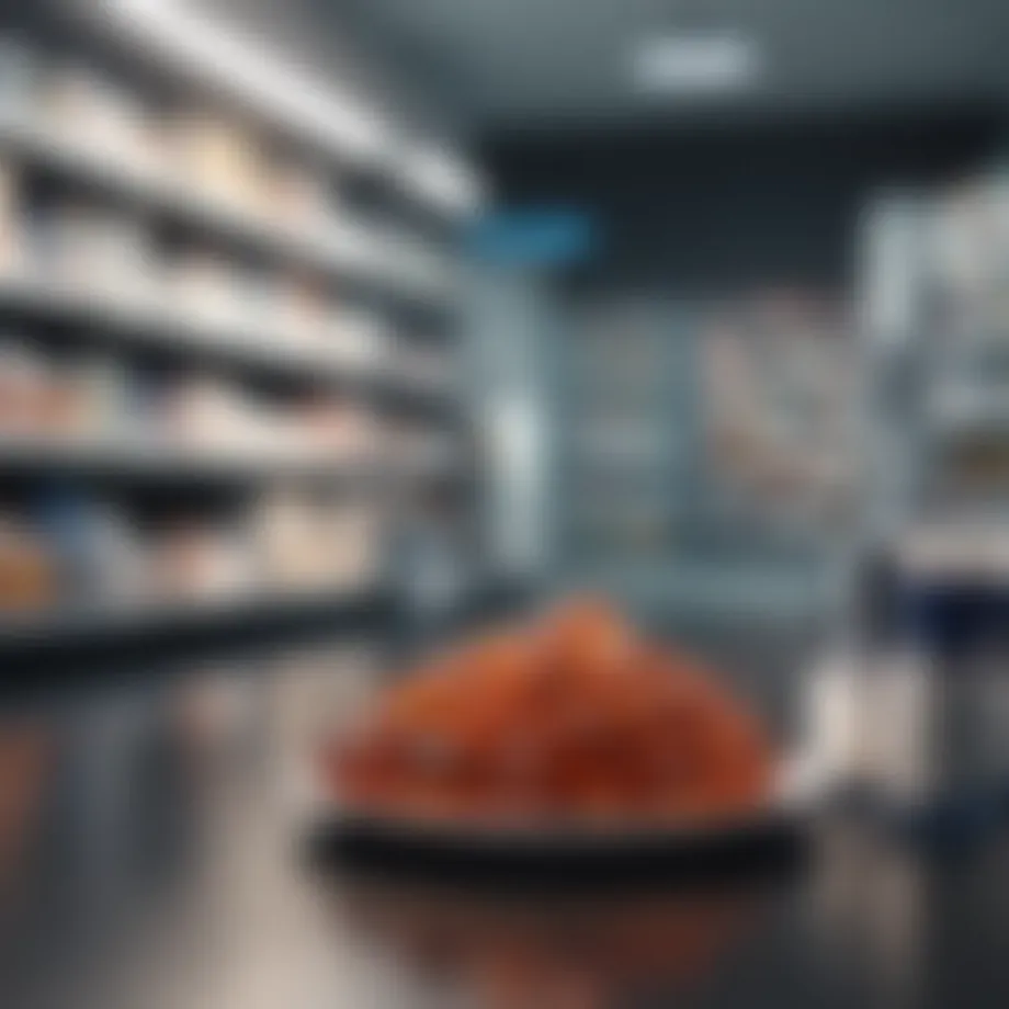 A digital marketplace showcasing pharmaceutical products