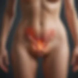 Diagram illustrating various pelvic pain causes