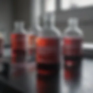 Potassium permanganate in a laboratory setting illustrating its usage in experiments