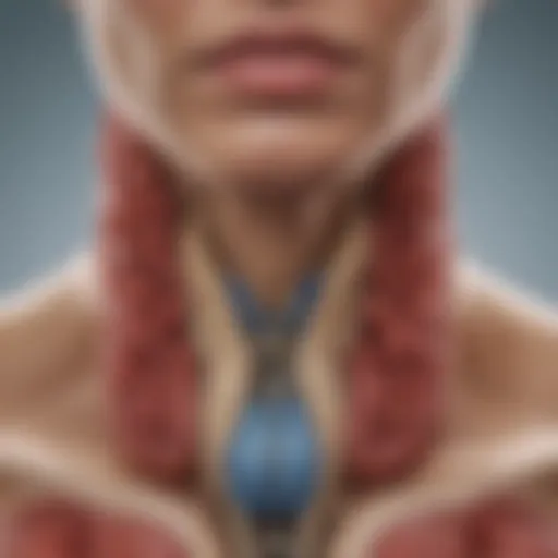 Detailed diagram of thyroid gland anatomy