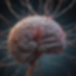 Abstract representation of the brain with neural connections highlighting prodromal phases