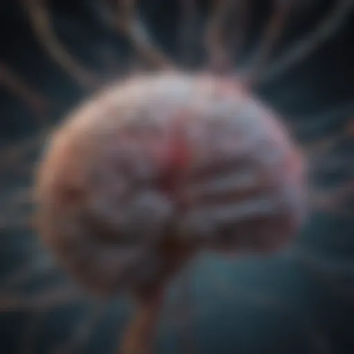 Abstract representation of the brain with neural connections highlighting prodromal phases