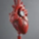 Conceptual illustration of high blood pressure impact on heart health