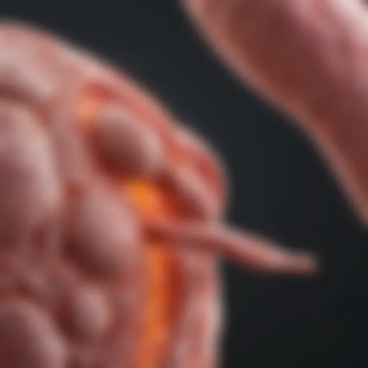 Visual representation of uterine cancer staging