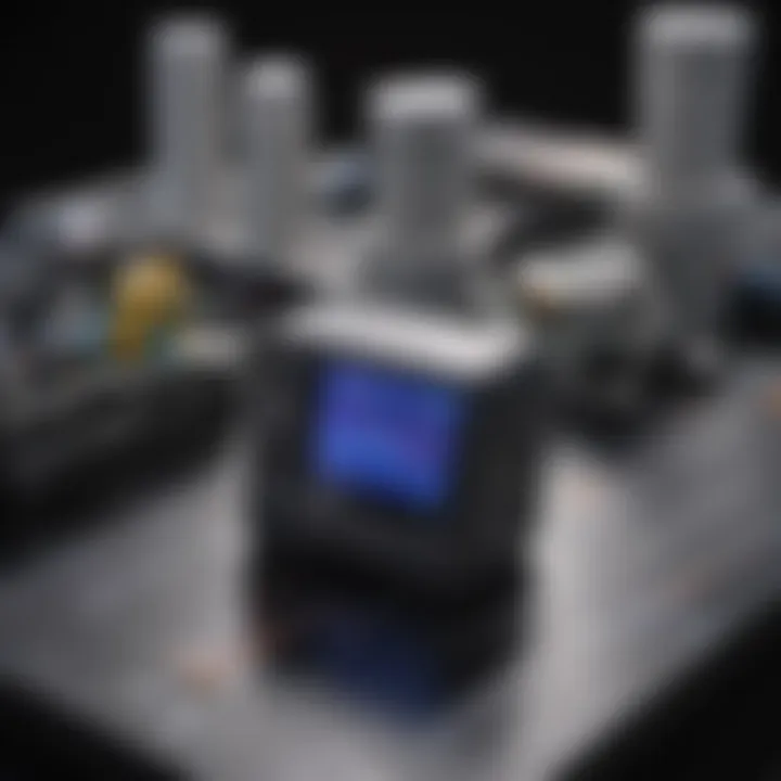Illustration of UV-visible spectrometer components